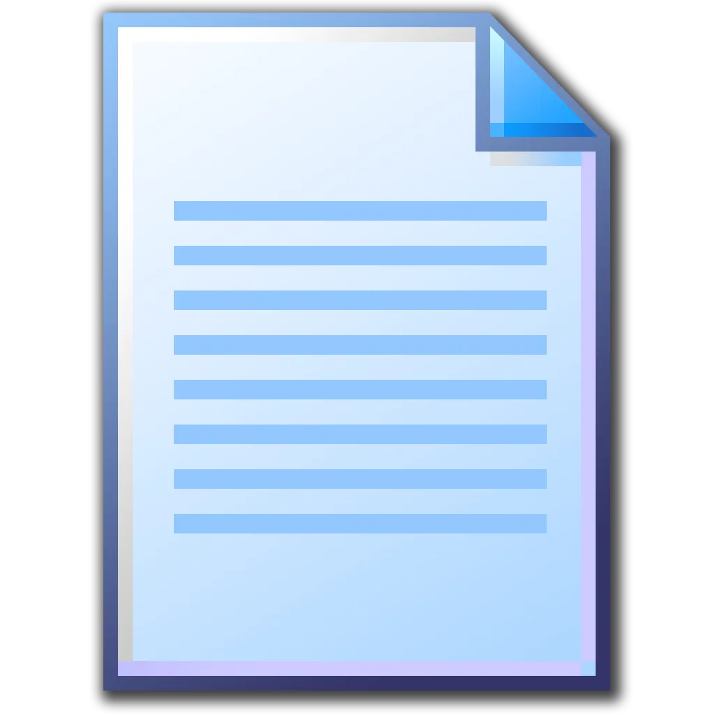 Windows XP text document icon