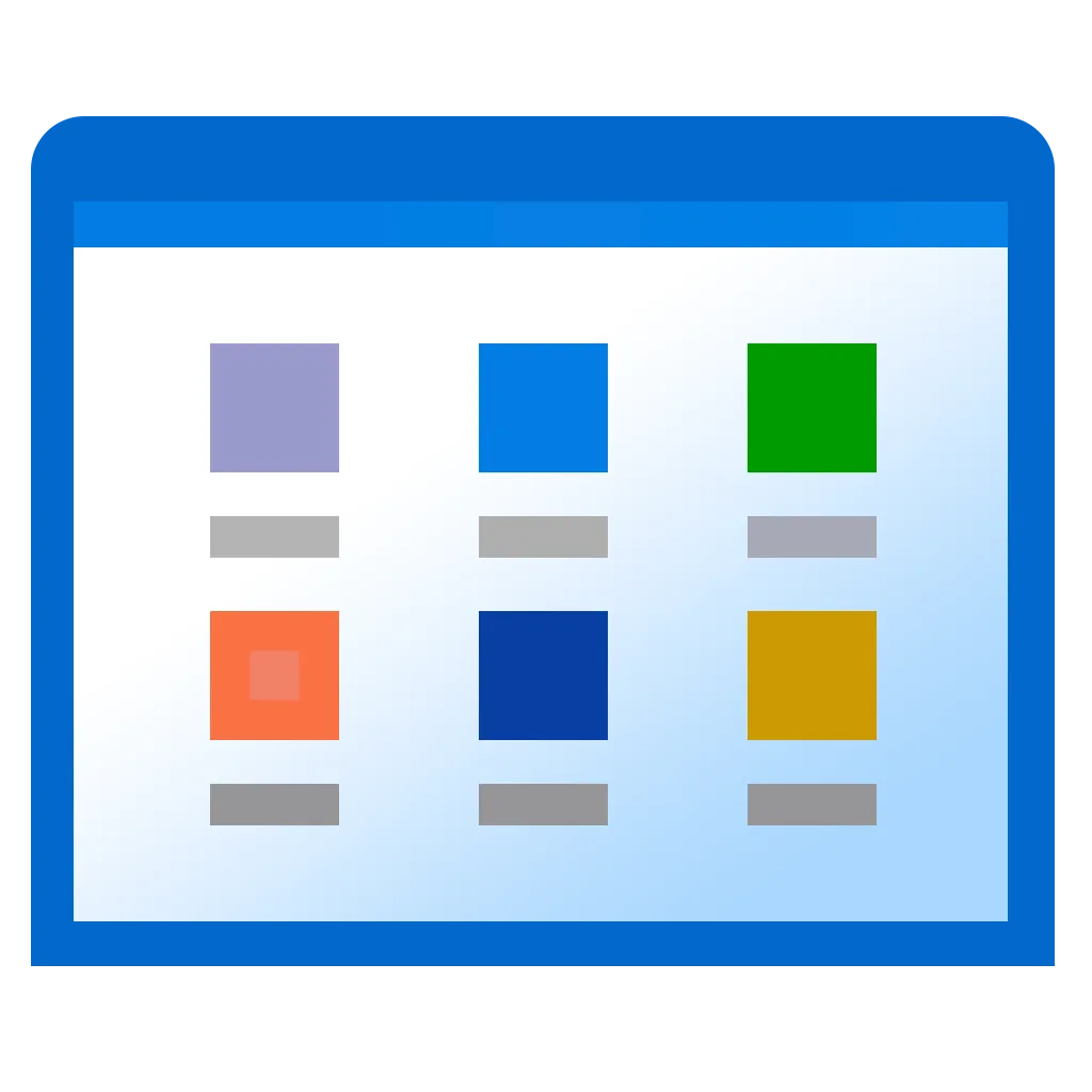 Windows XP icon view button icon